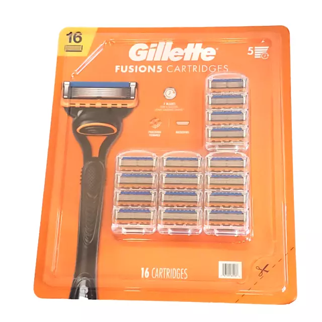 16 Gillette Fusion 5 Razor Blades Refill Shaver Cartridges Fit Flex Ball Power 8