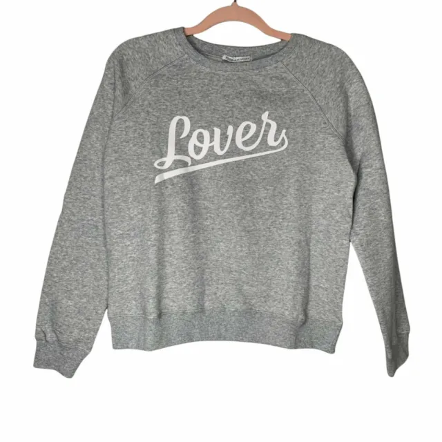 NWT Rebecca Minkoff Lover Gray Graphic Crewneck Sweatshirt Women's Size Small