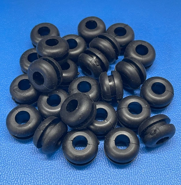 25pcs Gummi offene Tülle für Kabel 6mm Innendurchmesser