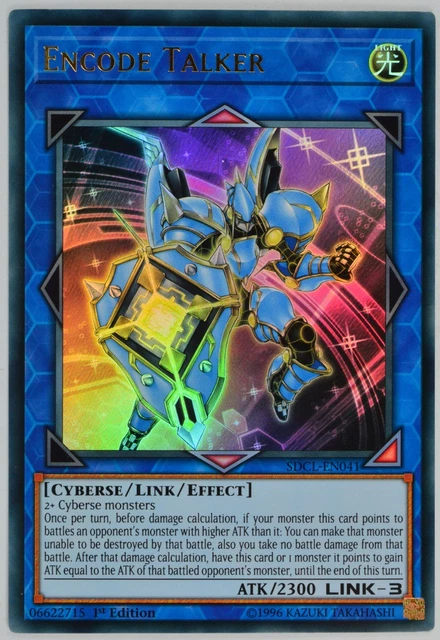 YuGiOh Encode Talker SDCL-EN041 Ultra Rare 1st Edition