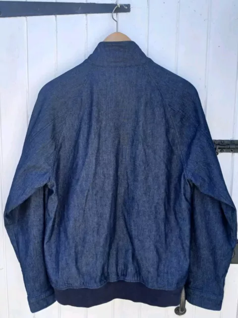 LEVI'S MENS BLUE Denim Bomber Jacket - Tartan Check Lining - Cotton ...