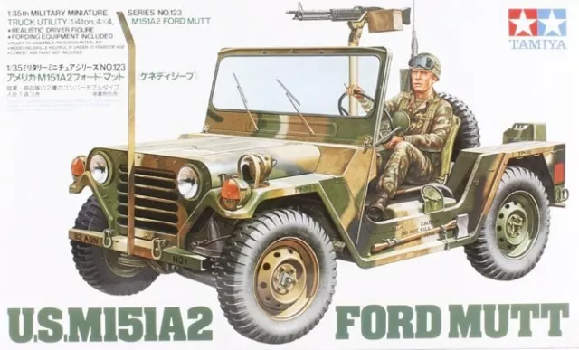 Tamiya 35123 1/35 Military Model Kit U.S Army M151A2 Ford Mutt 1/4 Ton Truck