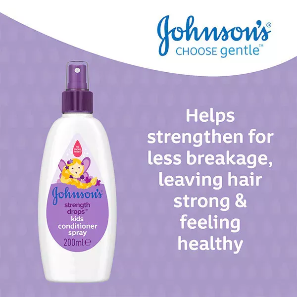 Johnson’s Strength Drops Baby - Kids Conditioner Spray With Vitamin E 200ml. 3