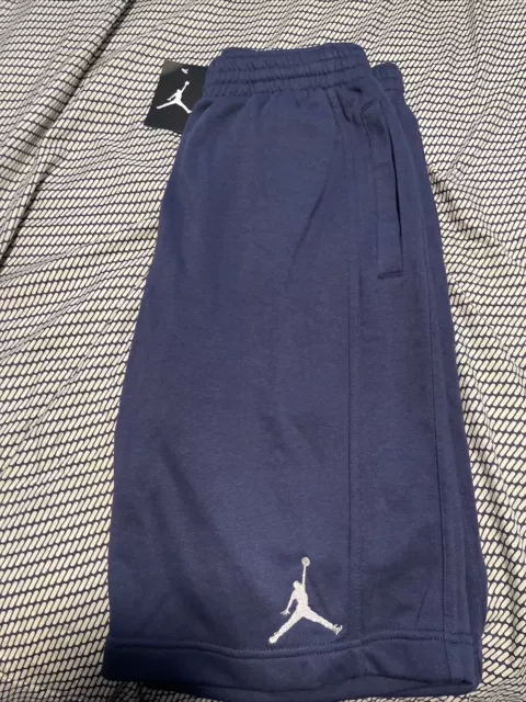 NIKE AIR JORDAN Shorts Men's Medium Jumpman Logo Fleece Navy $30.00 ...