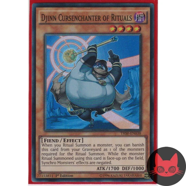 thumbnail image 2 of Yu-Gi-Oh! Djinn Cursenchanter Of Rituals Card - THSF-EN038 Super Rare 1st Edition From The Secret Forces Set 2 of 9