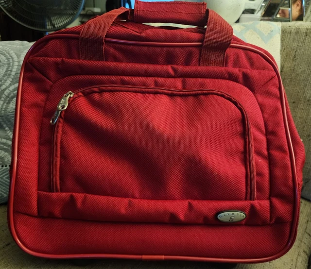 OLYMPIA Deluxe Travel ROLLING LUGGAGE OverNighter Bag w/Wheels Perfect Condition