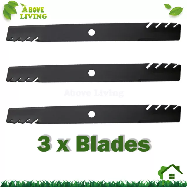 3x Tooth Blades For 72" John Deere Mower Z850A M141669 AM102402 M119975 M141786