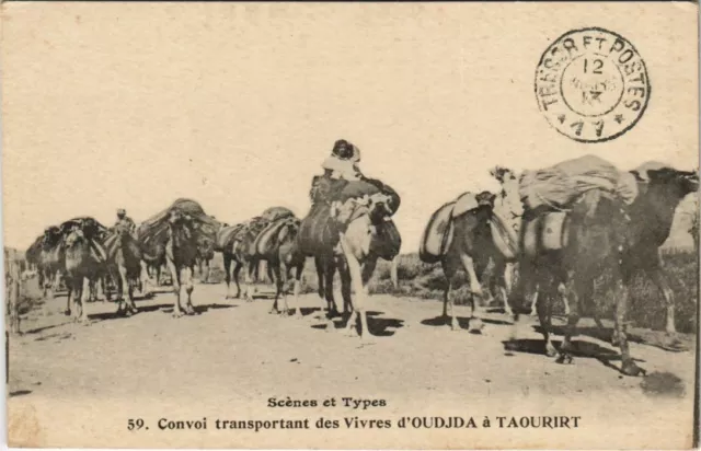 CPA AK MAROC OUDJDA Convoi transpostant des Vivres d'OUDJDA a TAOURIRT (31194)