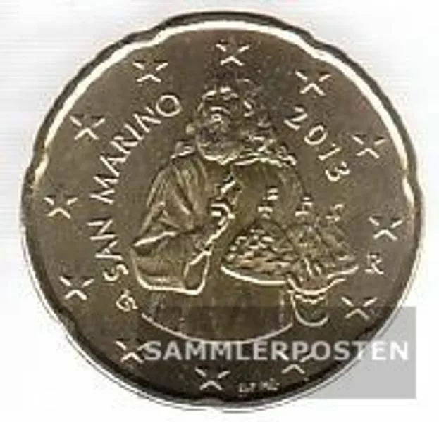 San Marino SMA 5 2013 Stgl./unzirkuliert 2013 Kursmünze 20 Cent