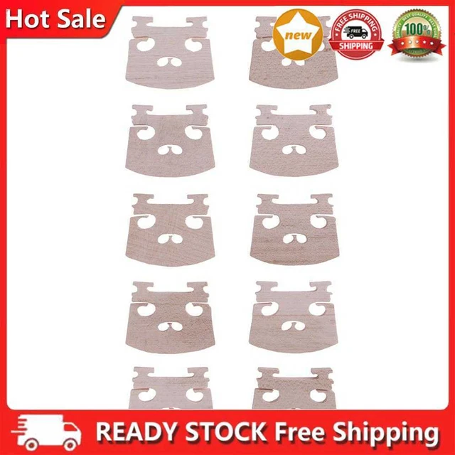 10pcs 4/4 Violin Bridges DIY Maple Fiddle Bridge Replacement Violins Accessories