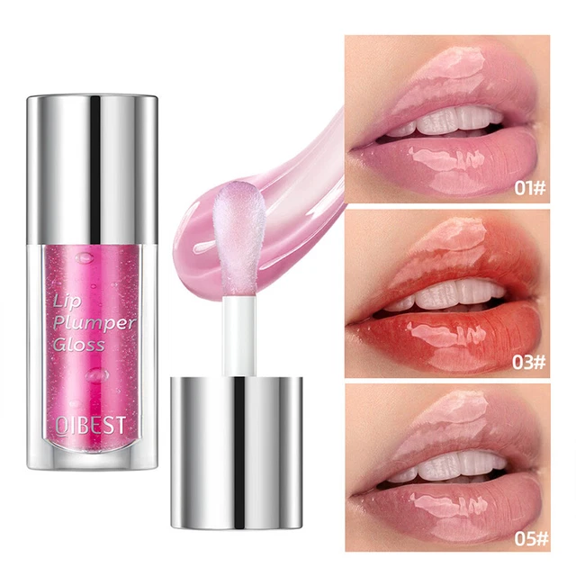 Espejo de brillo labial esmalte cosmético belleza maquillaje humectante claro # ~