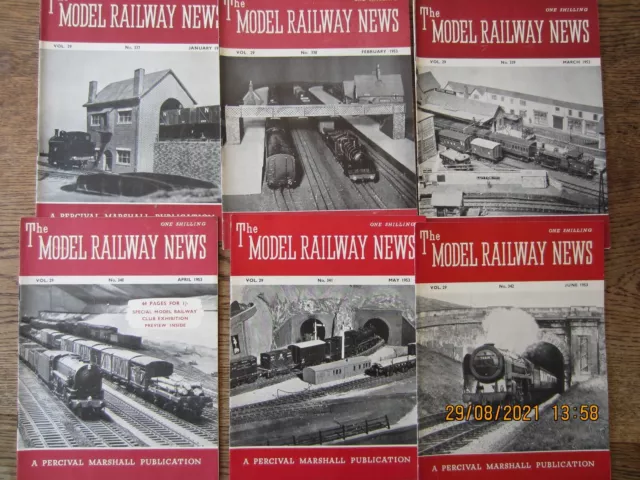 The Model Railway News- 1953-  6 Issues Available-3 Lots Of 2