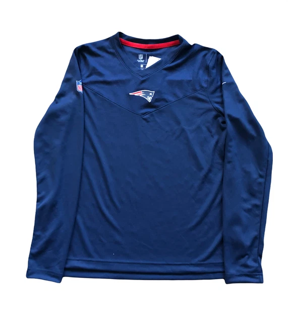 New England Patriots T-Shirt (Size M) Nike Women's NFL LS Logo Top - New