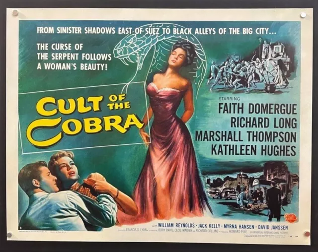 Cult of the Cobra Half Sheet Movie Poster Faith Domergue    *Hollywood Posters*