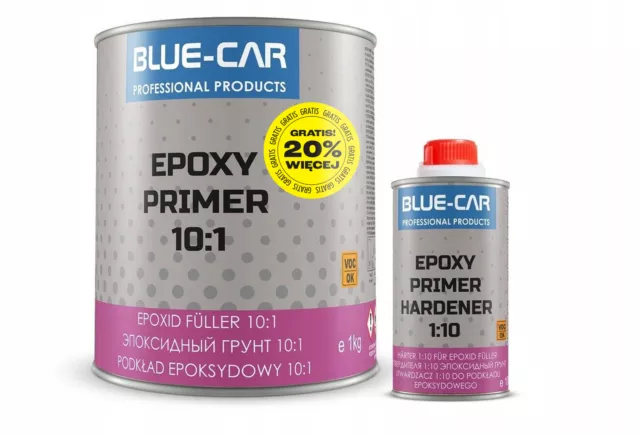 2K Epoxid 10:1 Epoxy Grundierung Primer Grundierfüller Schwarz 1,2kg + Härter