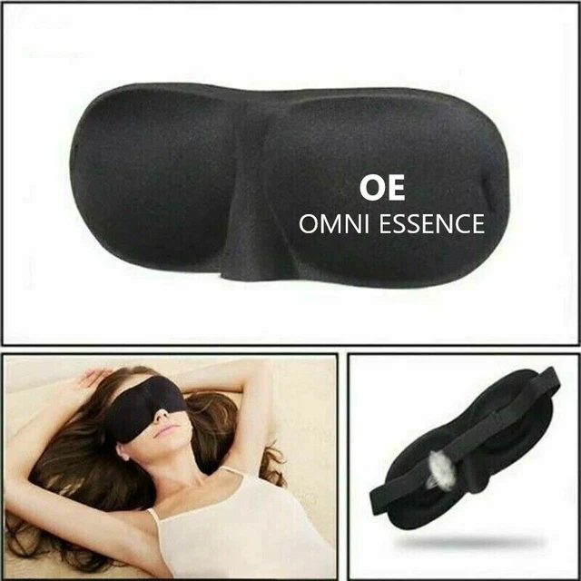 Máscara de ojos OMNI acolchada suave para dormir, descanso relax con los ojos vendados