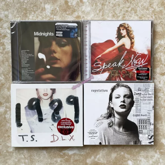 Taylor Swift 4 Album (Midnights ,Speak Now, 1989, Reputation) New CD