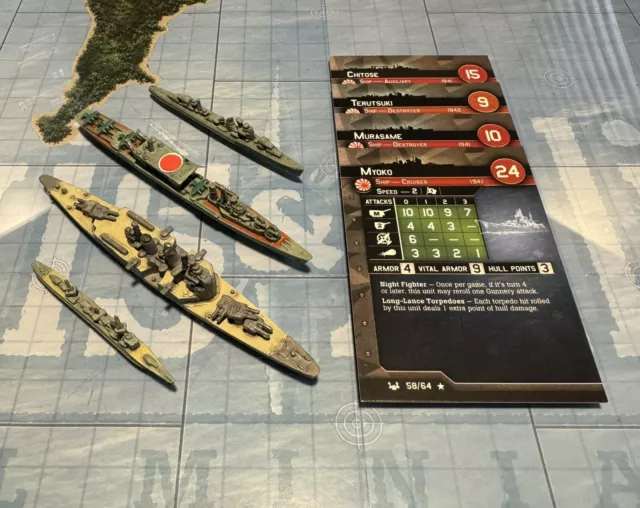 Axis & Allies - War At Sea - Myoko Japan Navy Collection