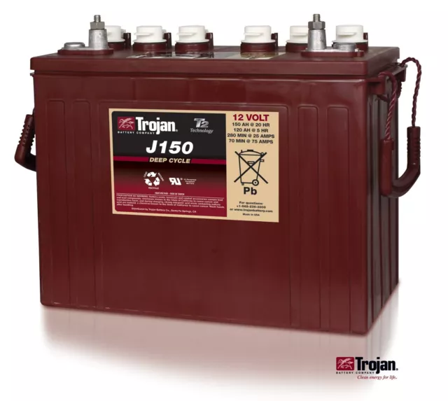 12V 150Ah Multi Purpose, Flooded Deep-Cycle Battery Trojan J150