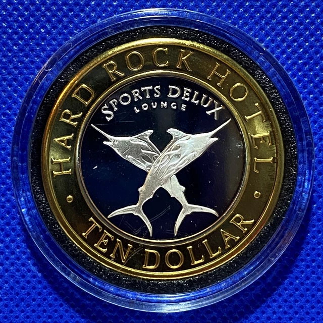 Hard Rock Las Vegas $10 Silver Strike - Sports Delux Lounge - S Mint
