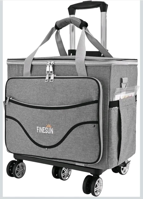 ROLLING TOTE BAG for Women Teacher Bag Rolling Cart Briefcase with