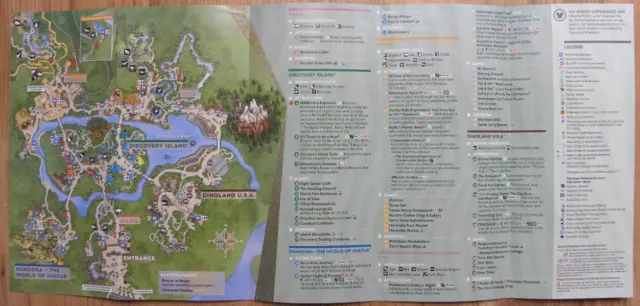 Walt Disney World Animal Kingdom Guide map Brochure 50th Anniversary NEW 3