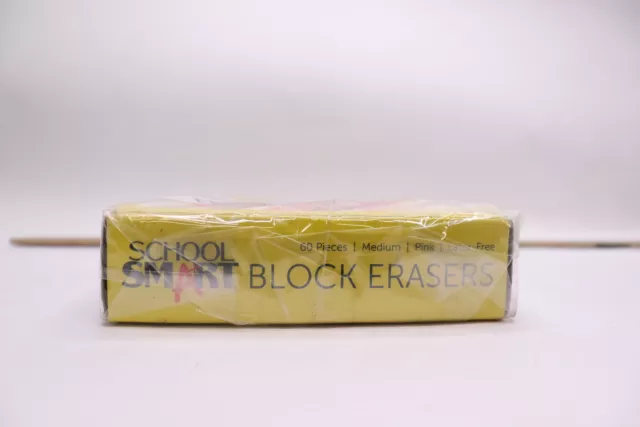 School Smart Block Eraser Medium Pink SS000786