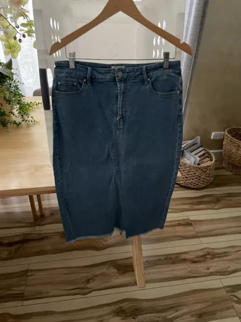 Seed Ladies Raw Hem Denim  Skirt - Size 12 -5+ items postage free (AU Only)