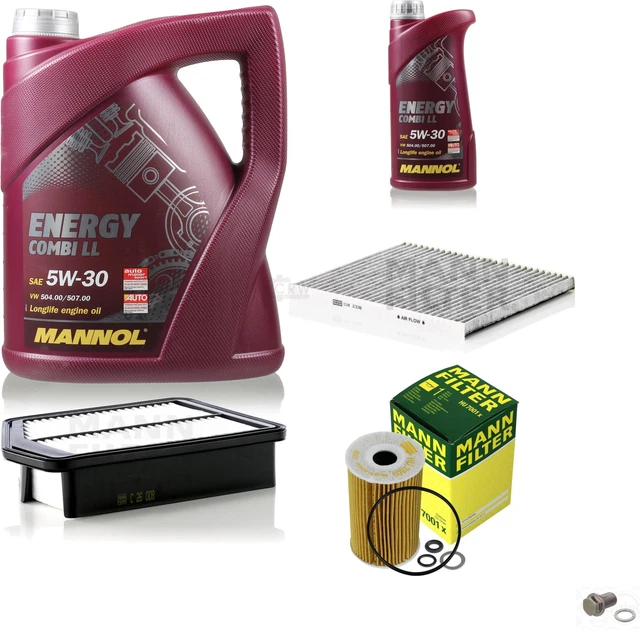 Mann-Filter Controllo Set 6 L mannol Energy Combi All 5W-30 per Hyundai