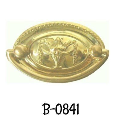 Hepplewhite-Sheraton Stamped Brass "Urn" Oval Drawer Pull 2" CC Antique Style