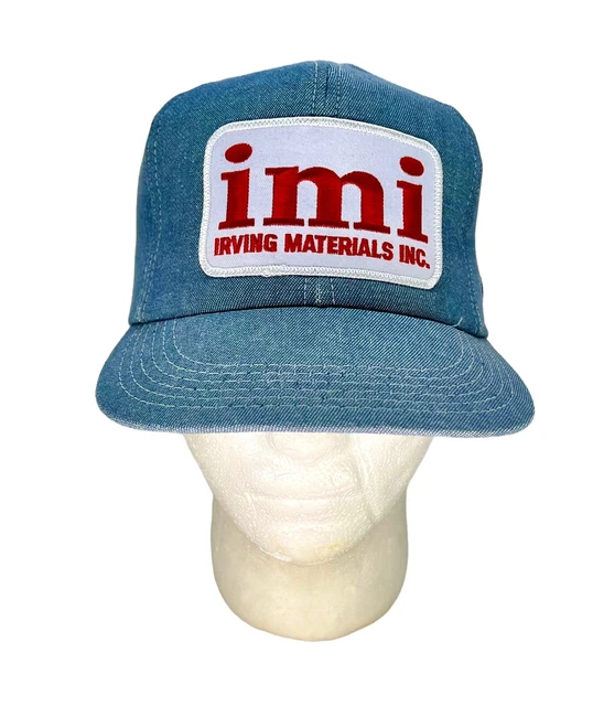VINTAGE IRVING MATERIALS Inc. Denim Made in USA Snapback Hat 39.99