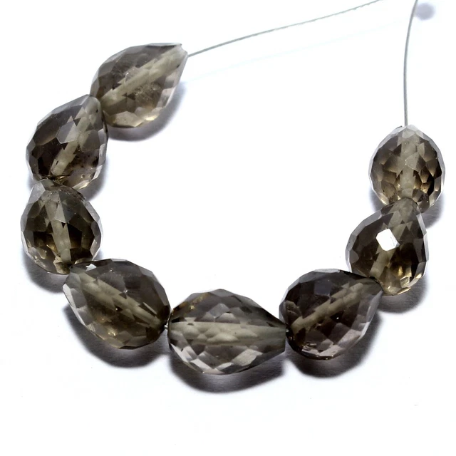 Perles Briolette En Labradorite Facettée - Lot De 10 - DIY Bijoux - Fait Main Inde