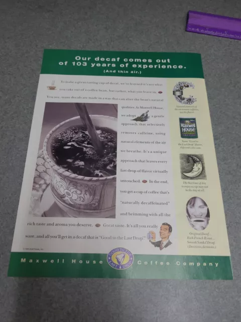 Maxwell House Coffee Print Ad 1996