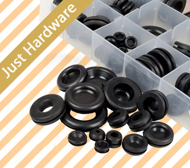 125 pc pcs Ring Rubber Grommets Assortment Sealing Gasket Kit Car Truck Black AU