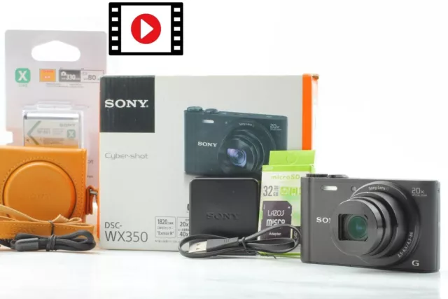 ⏯[MINT Boxed] SONY Cyber-shot DSC-WX350 Appareil photo numérique noir 18,2...