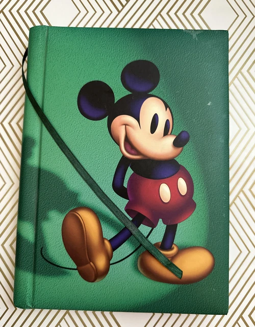 Disney Store Mickey Mouse Shadow Green Spiral Padded Covered Journal