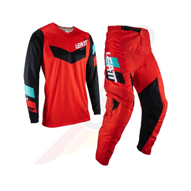 Leatt Ride Kit Abbigliamento Set 2 Pezzi Cross Enduro 3.5 Rosso Nero Blu M