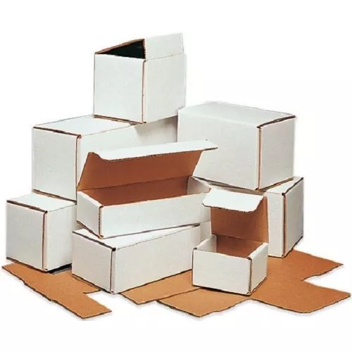 50 -10 x 4 x 2 White Corrugated Shipping Mailer Packing Box Boxes