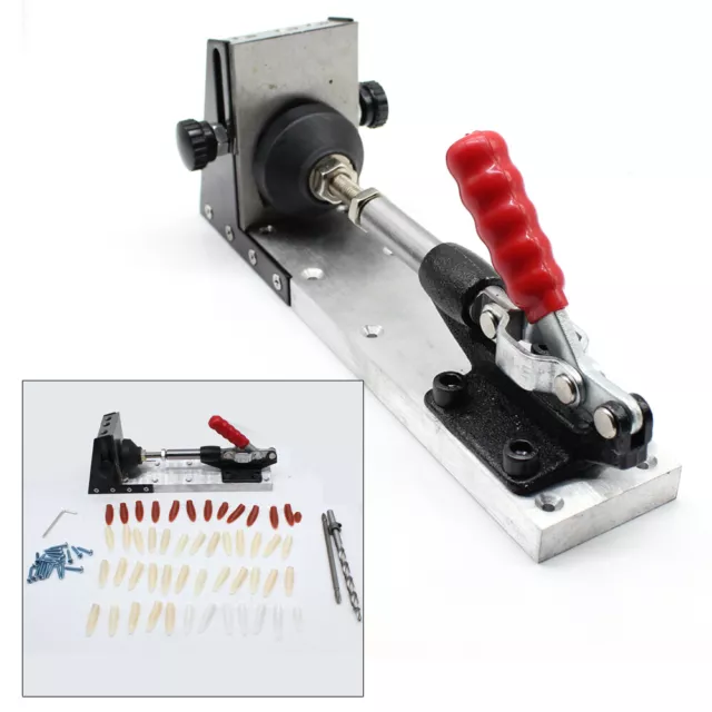 Pocket Hole Jig Drill Guide System Kit Woodworking Carpentry Tool Screw Plug Set
