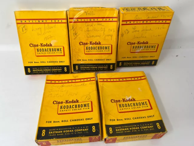 1950s 5 Cine-Kodak KODACHROME double 8MM Film recordings Pa Pennsylvania AS IS!