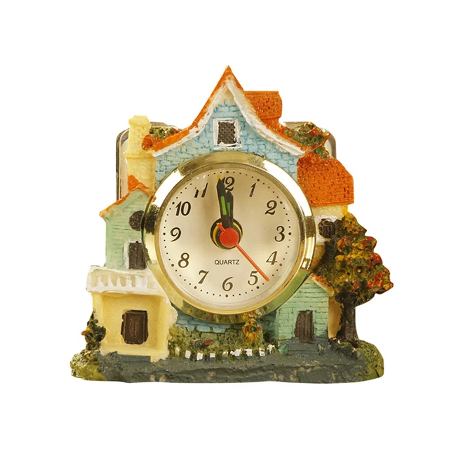 Sveglia castello sveglia vintage ornamento decorazione tavolo - up clock radio sveglia