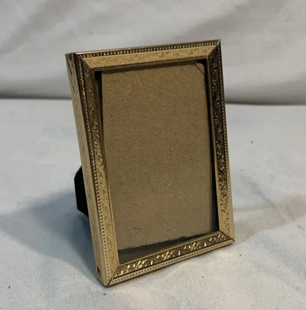 Small Moments: 2x3 Gold Gorgeous Metal Engraved Small Cute Picture Frame