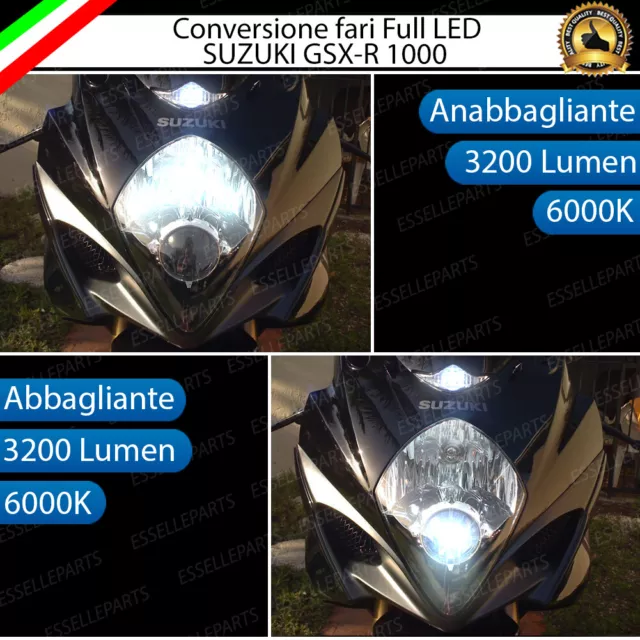 Faro Full Led Suzuki Gsx-R Gsx R 1000 Anabbagliante H7 Abbagliante H9 6000K