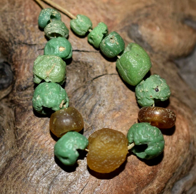 Rare Ancient Glass Excavated Dig Beads Afghanistan Trade Circa 1000 Years Old