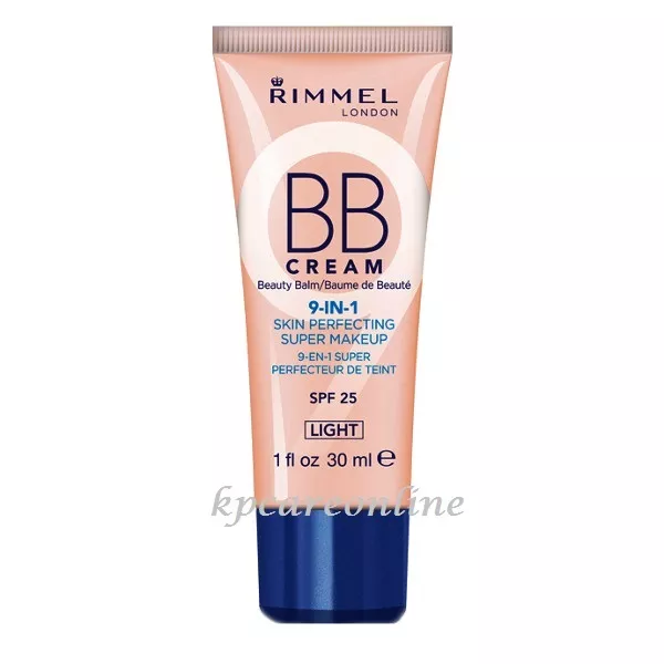 Rimmel London BB Creme 9-in-1 hautvervollkommnendes Make-up LSF 25 Licht 30ml | 1 Flüssigunzen 2