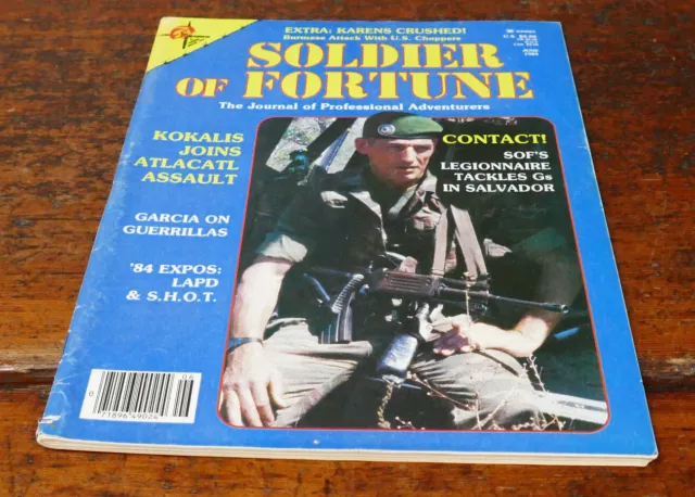 Vintage June 1984 Solder Of Fortune Magazine - Kokalis Joins Atlacatl Assault
