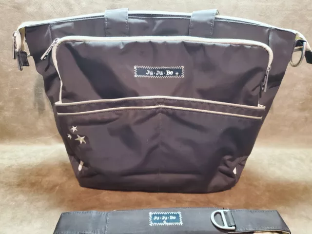 Ju-Ju-Be Spicy Brown Diaper Bag w/ Champagne Colored Liner