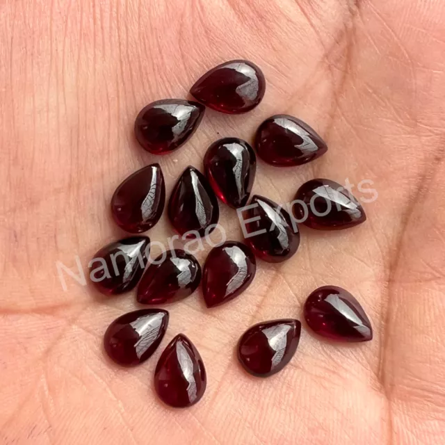 Natural Garnet Pear 3x5 mm to 12x16 mm Cabochon Loose Gemstone Lot