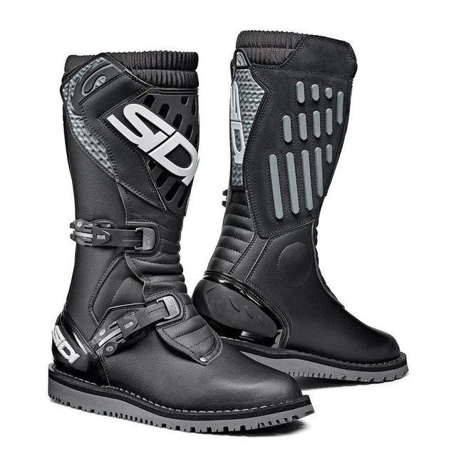 Stivali In Pelle Scamosciata Moto Sidi Off-Road Trial Zero.2 Nero Nero