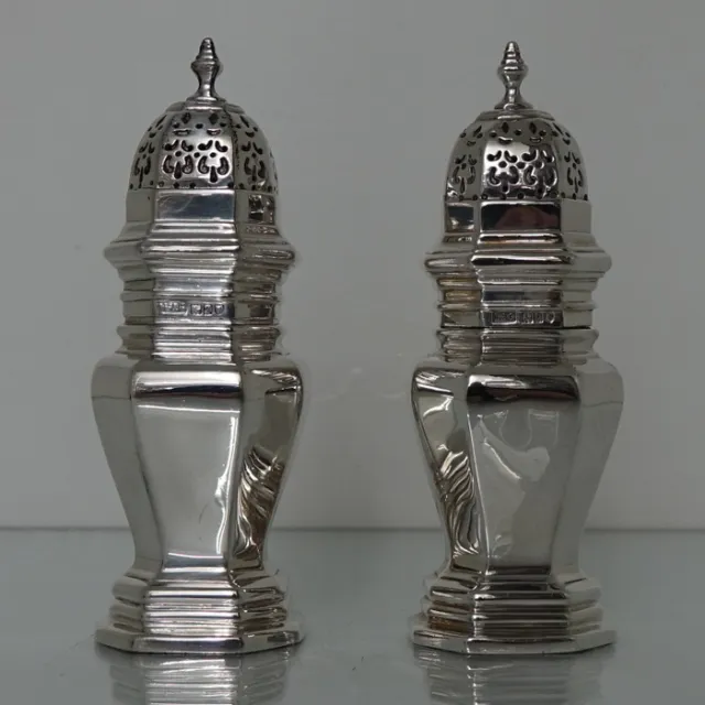 Pair Sterling Silver George V Casters London 1910/11
